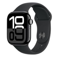 Product image of Apple Watch Series 10 GPS 46mm Jet Black Aluminum Case With Black Sport Band MWWP3 S/M სმარტ საათი