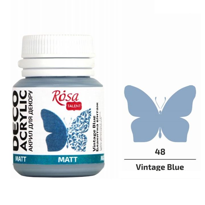 rosa-talent-blue-vintage-mat-20ml-akrilis-saghebavi-dekoratsiistvis-photo-2