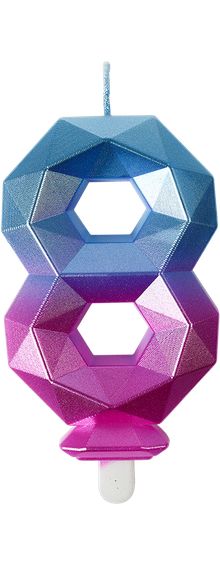 Product image of Falcon დაბადების დღის სანთელი Crystal 8 1ც