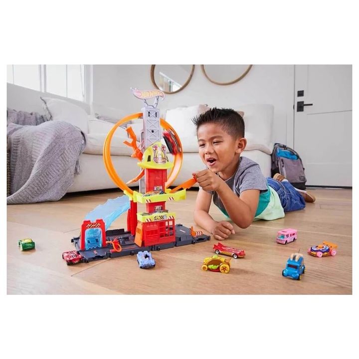 mattel-hot-wheels-city-super-fire-station-satamasho-trasa-photo-3