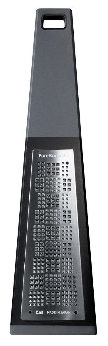kai-pure-chi-grater-ichimatsu-fine-grater-zester-gray-sakhekhi