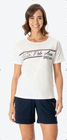 Product image of U.S. Polo Assn. 16985 ქალის ორეული შორტით (კრემისფერი)