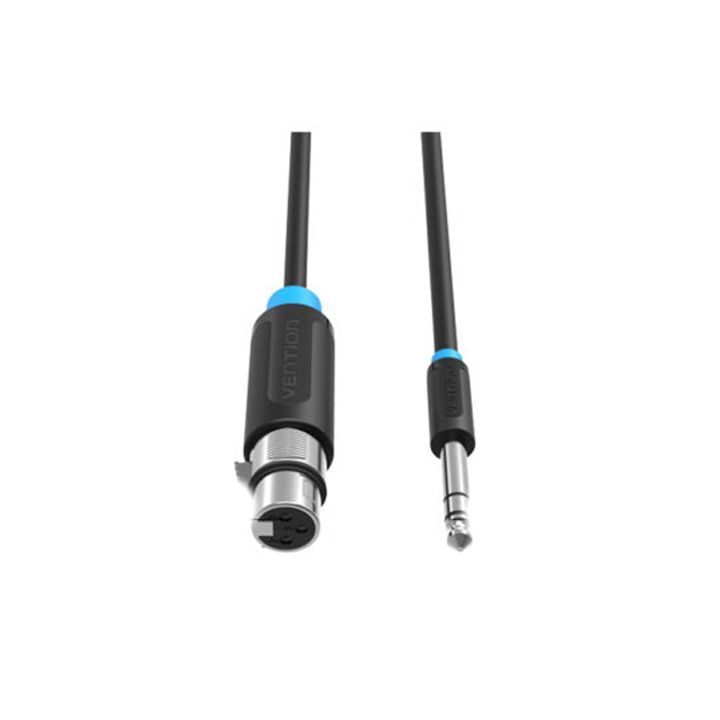 vention-bbebl-65mm-male-to-xlr-female-audio-cable-10m-black-photo-2