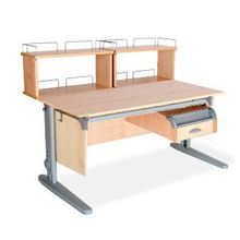 Product image of სამეცადინო მაგიდა ერგო ეკო 120, ტუმბო TCH 07 და უკანა ორი ორ იარუსიანი თარო