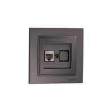 Product image of როზეტი CAT6 DESPINA Black - 102-202005-125
