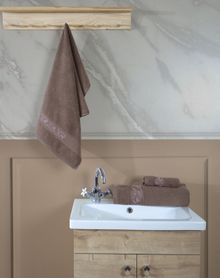 Product image of პირსახოცი - ELAIN EMBROIDERED FACE TOWEL MOCHA 50x85