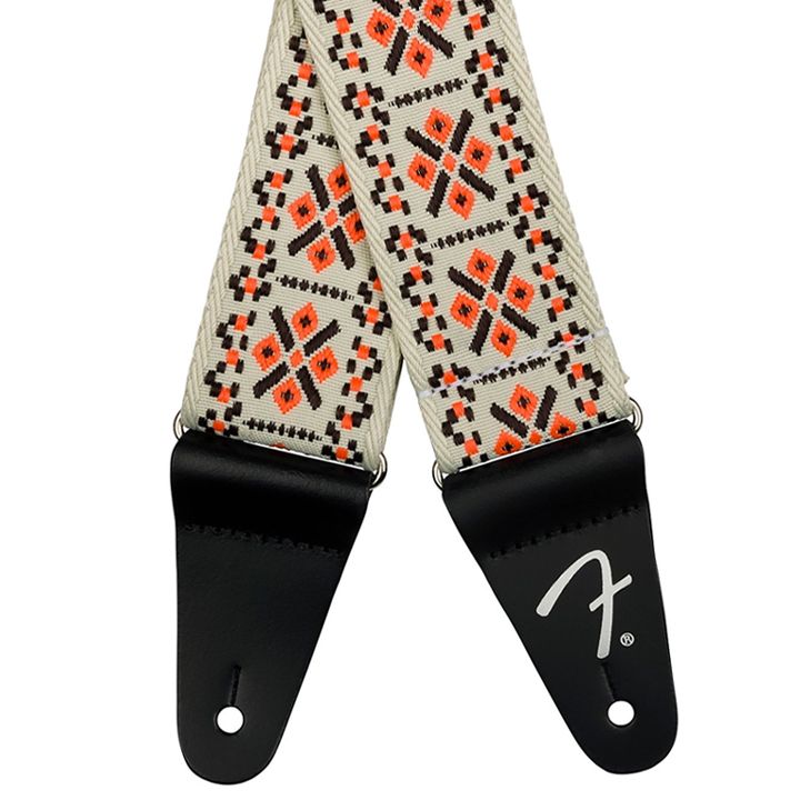 fender-pasadena-woven-strap-lattice-orange-gitaris-qamari
