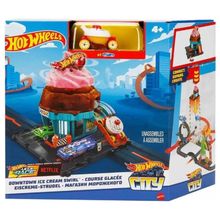 Product image of MATTEL HOT WHEELS CITY DOWNTOWN ICE CREAM SHOP HKX38 კონსტრუქტორი სანაყინე