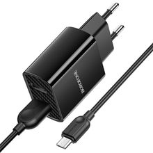 Product image of BOROFONE charger BA53A Powerway dual port charger  set(Micro)(EU)black