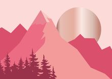 Product image of მისალოცი ბარათი pink mountains