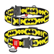 Product image of COLLAR ძაღლის ნეილონის საყელო QR პასპორტით - ყვითელი (ბეტმენი) ზომა 28-40სმ 20მმ