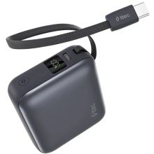 Product image of TTEC RECHARGER MINI LCD 10.000MAH PD 35W POWERBANK WITH USB-C CABLE 2BB232GR უსადენო დამტენი
