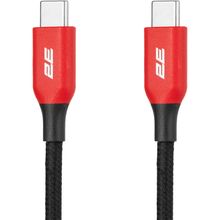 Product image of 2E 2E-CC100-WH CABLE USB-C to USB-C 100W 1M BLACK დამტენი კაბელი