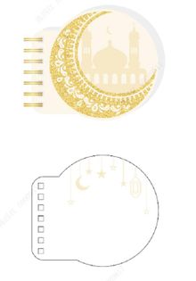 Product image of Golden Moon Series Figure Wire-bound Book ბლოკნოტი