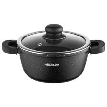 Product image of ARDESTO GEMINI ANZIO AR2418GE, 1.8 ლ, 18 სმ, შავი black ქვაბი მინის თავსახურით