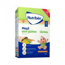 Product image of NUTRIBEN რძიანი ფაფა გლუტეინის გარეშე სიმინდი და ბრინჯი ვაშლით 300გრ