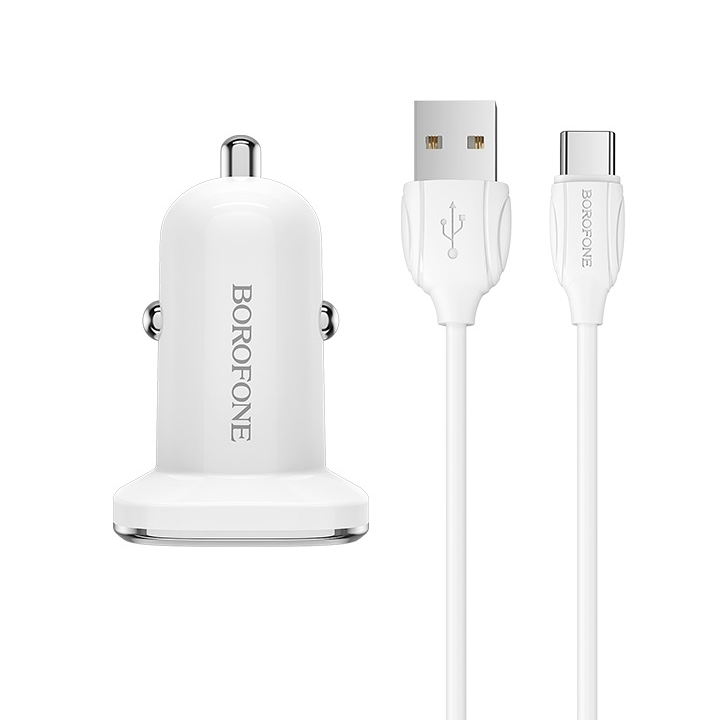 borofone-bz12-lasting-power-double-port-in-car-charger-settype-c-photo-2