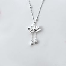 Product image of ვერცხლისფერი ლოტუსის ყელსაბამი