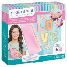 Product image of MAKE IT REAL 1461MR ვარდისფერი საბავშვო წელის ჩანთა სტიკერებით