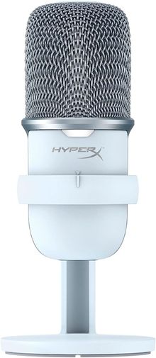 Product image of Microphone/ HyperX SoloCast – USB Condenser Gaming Microphone for PC, PS5, PS4, and Mac, Tap-to-Mute Sensor - White