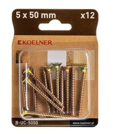 Product image of სჭვალი უნივერსალური მოთუთიებული Koelner 12 ც 5x50 მმ B-UC-5050  ბლისტი