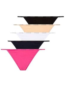 Product image of U.S. Polo Assn. 67003 ქალის ტრუსი სტრინგი 5 ცალი (შავი, თეთრი, კრემისფერი, ლურჯი, ვარდისფერი)