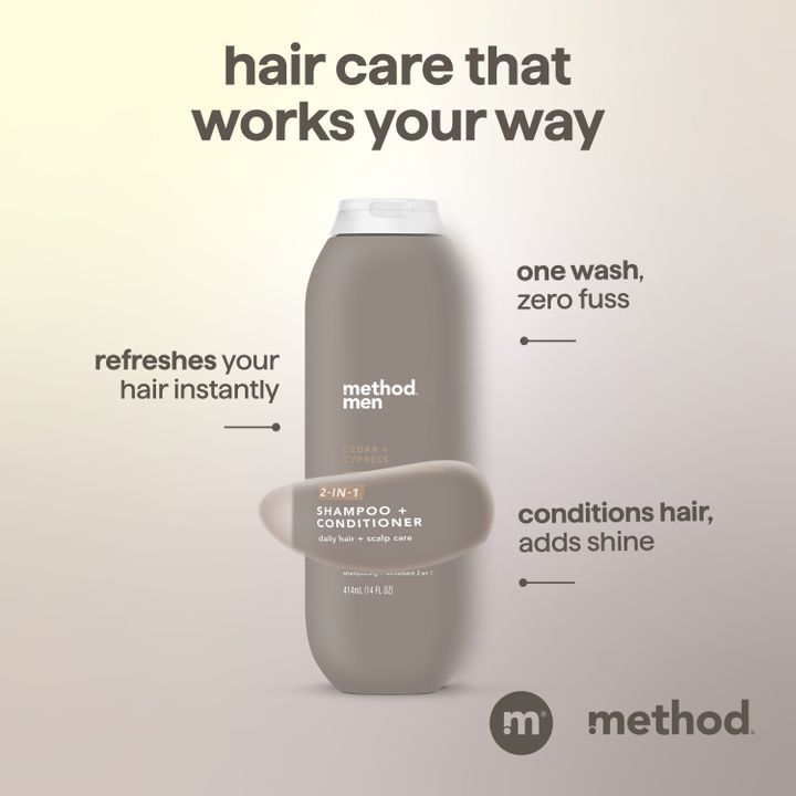 method-men-cedarcypress-2-in-1-shampoo-conditioner-414ml-mamakatsis-khazis-shampuni-qoveldghiuri-gamoqenebistvis-photo-3