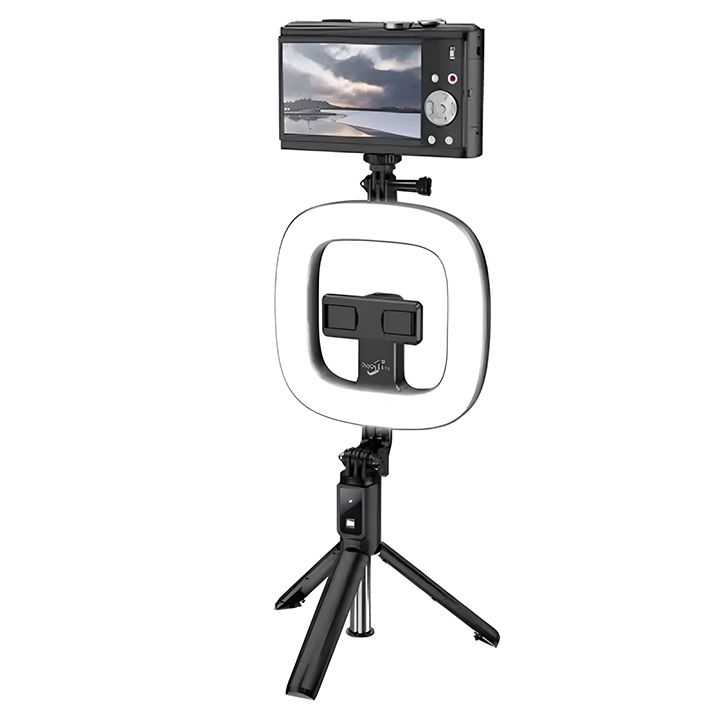 selfie-stick-hoco-lv03-plus-showfull-fill-light-live-broadcast-holder-black-photo-2