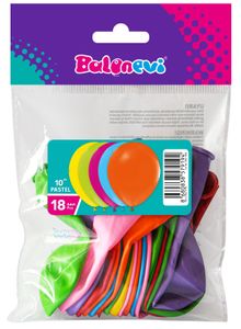 Product image of BALONEVI პასტელის ბუშტი 25 სმ 18ც