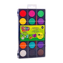 Product image of Globo აკვარელის საღებავის ნაკრები 18 ფერი Watercolor Paint Palet W/2 Paintbrushes