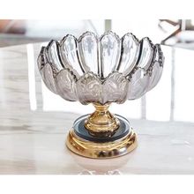 Product image of FRENCH HOUSE მინის სახილე ვაზა მეტალის ძირზე