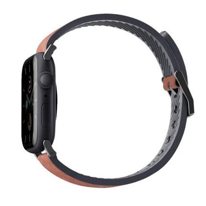 uniq-straden-waterproof-leather-hybrid-apple-watch-strap-454442mm-smart-saatis-samajuri-photo-2