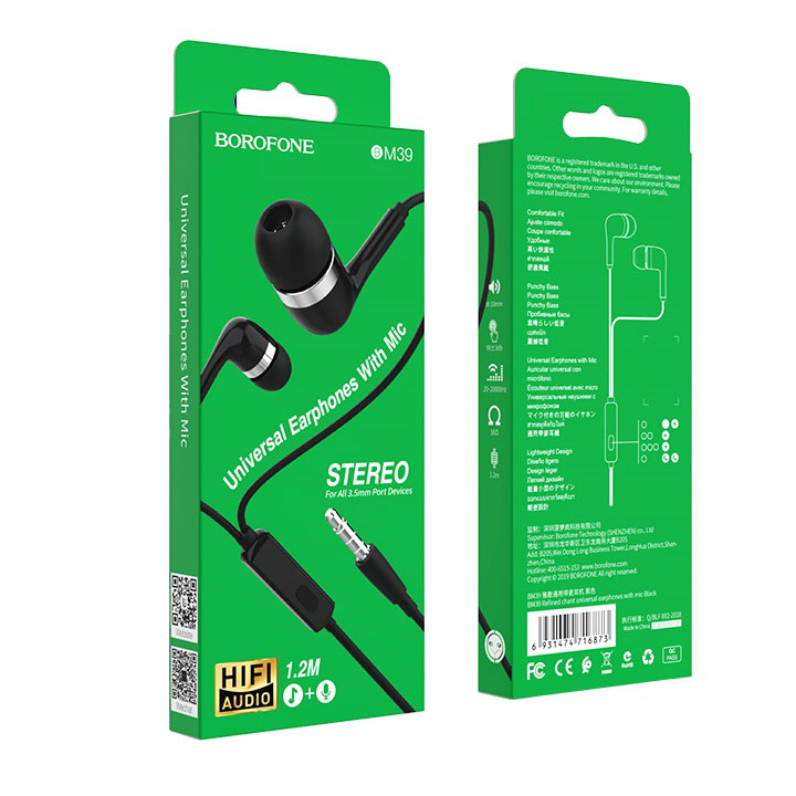 borofone-bm39-refined-chant-universal-earphones-with-mic-black-photo-3