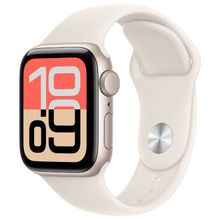 Product image of APPLE Watch SE 3 GPS Starlight 40mm Aluminium Case with Starlight Sport Band S/M სმარტ საათი