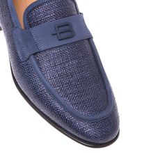 Product image of LOAFER RAFIA & NUBUCK DARK BLUE ლოფერი