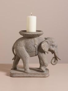 Product image of Nisse სპილო ლანგრით) მასალა: პოლირეზინი 30.5*15*27სმ Chehoma