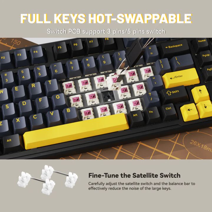 attack-shark-keyboard-mechanical-x98-1khz-gaming-klaviatura-photo-4