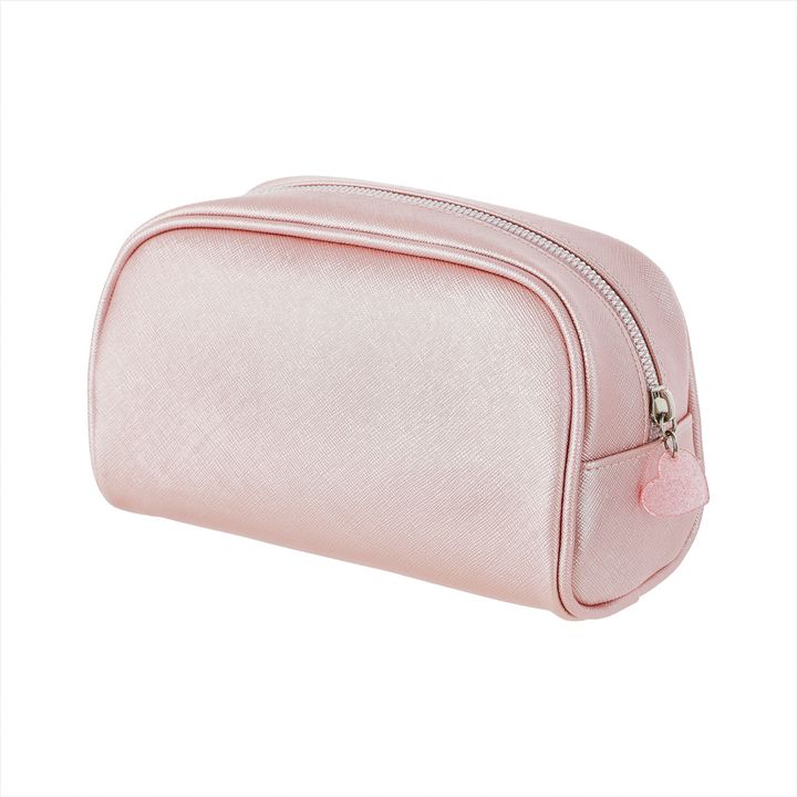 miniso-rectangular-pearlized-pink-cosmetic-bag-with-round-edge-kosmetikis-chanta