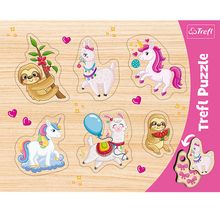 Product image of "Frame Shaped Puzzles" - Unicorns, lammas and sloths ფაზლი