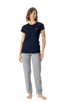 Product image of U.S. Polo Assn. 17035 ქალის პიჟამის ორეული შარვლით (ლურჯი)