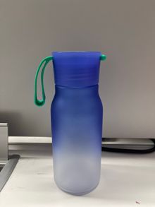 Product image of ბოთლი/Gradient Color Plastic Bottle with Strap 350mL(Blue)