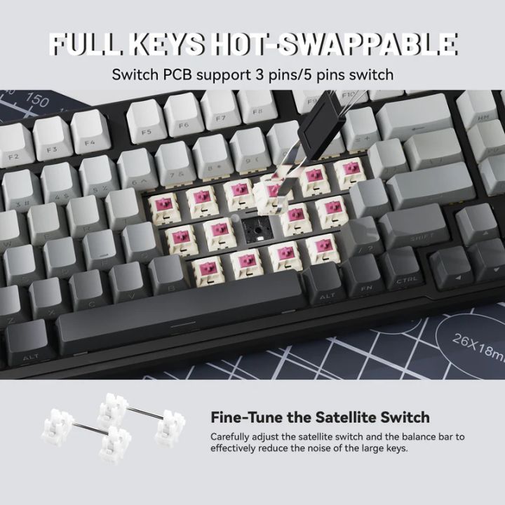 attack-shark-keyboard-mechanical-x98-1khz-gaming-klaviatura-photo-4