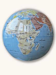 Product image of ZEBRA GAMES, გასაბერი გლობუსი, მსოფლიოს პოლიტიკური რუკა, 42 სმ