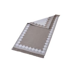 Product image of ხალიჩა -  CROSS ACRYLIC FRINGED RUG 80X150 CM BEIGE