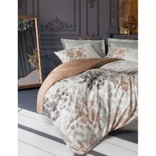 Product image of Satin Double Duvet Cover Set Blatt Gray  სატინის თეთრეულის ნაკრები