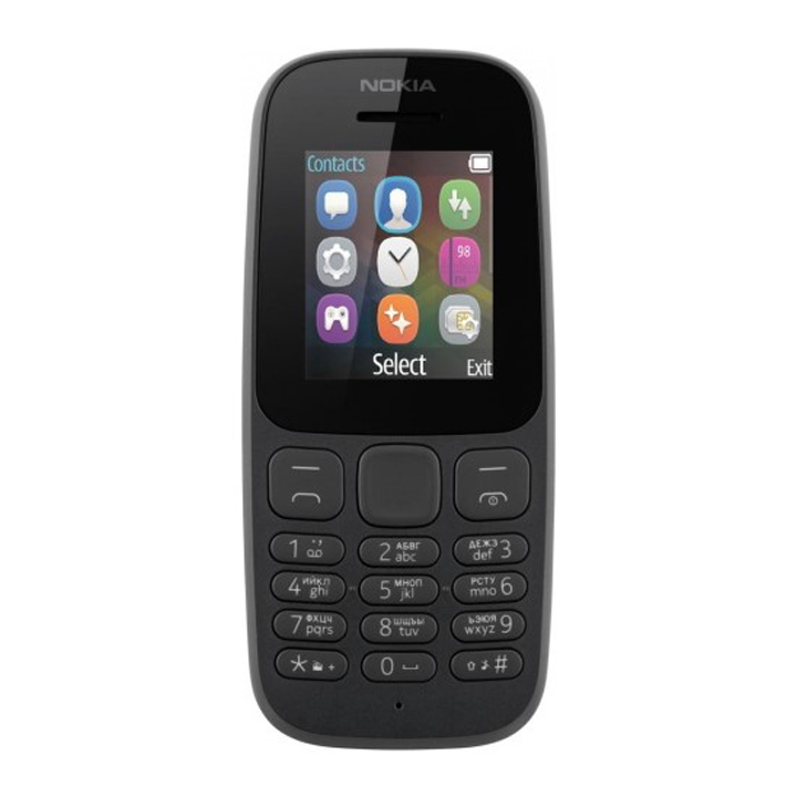 Nokia 105 Dual Sim Black 2017 მობილური ტელეფონი - Extra.ge - 5937