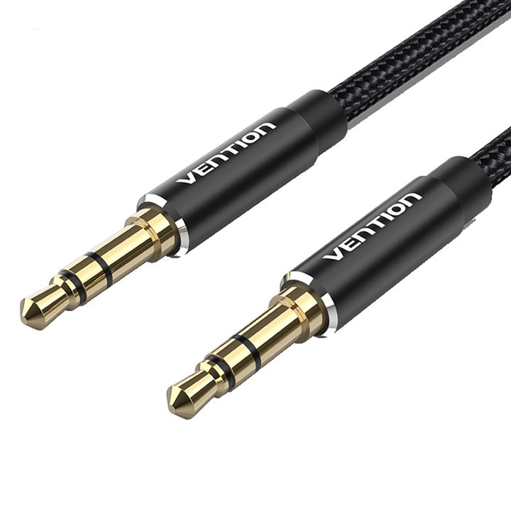 vention-bawbj-cotton-braided-35mm-male-to-male-audio-cable-5m-black-aluminum-alloy-type-audio-damakavshirebeli-kabeli