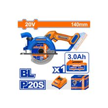 Product image of WADFOW WLWP5631 20V უნახშირო Li-Ion დისკური ხერხი