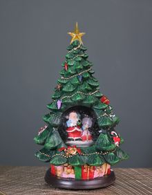 Product image of მუსიკალური ნაძვის ხე - პოლირეზინი/განათების ფუნქციით 21.5*21.5*35სმ (საახალწლო)