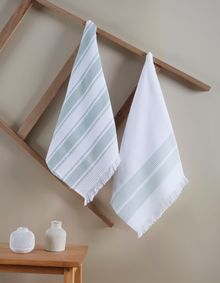 Product image of Manamo  Missi  სამზარეულოს პირსახოცი ბამბის ღია მწვანე ჟაკარის 50x70 სმ (2ც)